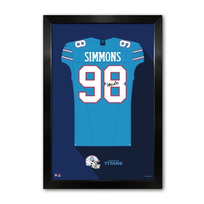 Jeffery Simmons Tennessee Titans 27" x 39" Framed Jersey Art Print